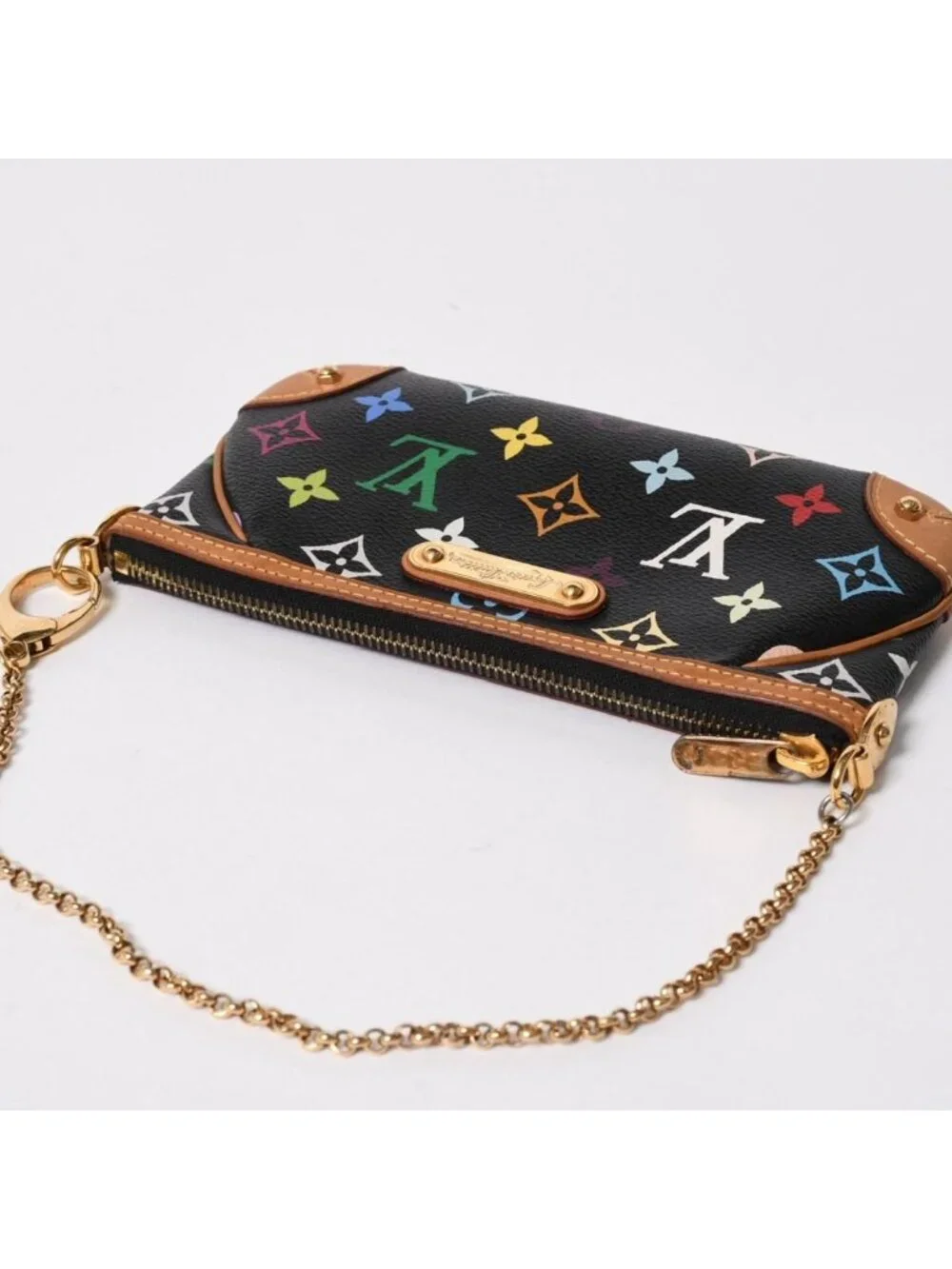 Louis Vuitton Pouch Pochette Mirror MM Monogram Multicolor Takashi Murakami